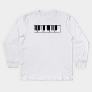 Minimal piano keys Kids Long Sleeve T-Shirt